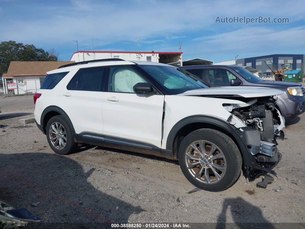 2020 Ford Explorer Xlt White vin: 1FMSK7DH7LGC56977