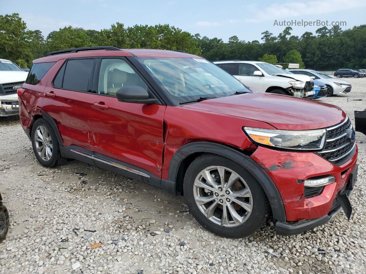 2020 Ford Explorer Xlt Red vin: 1FMSK7DH8LGB51350