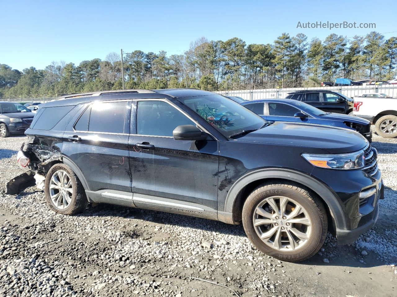 2020 Ford Explorer Xlt Black vin: 1FMSK7DH8LGC41159