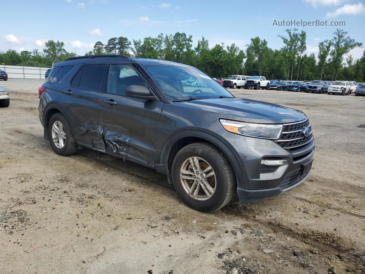 2020 Ford Explorer Xlt Gray vin: 1FMSK7DH9LGA47708