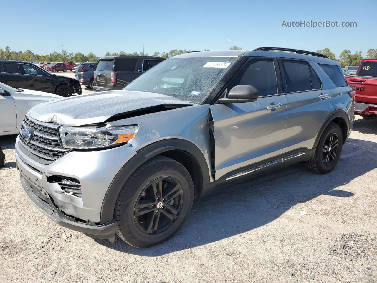 2021 Ford Explorer Xlt Silver vin: 1FMSK7DH9MGA81522