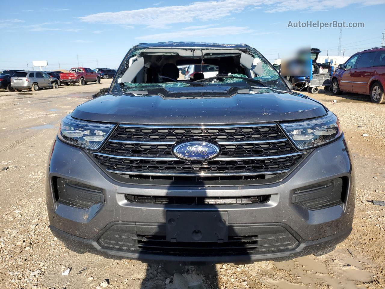 2021 Ford Explorer Xlt Gray vin: 1FMSK7DH9MGB31240