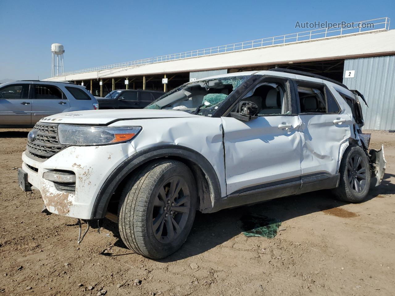 2021 Ford Explorer Xlt White vin: 1FMSK7DH9MGB64464