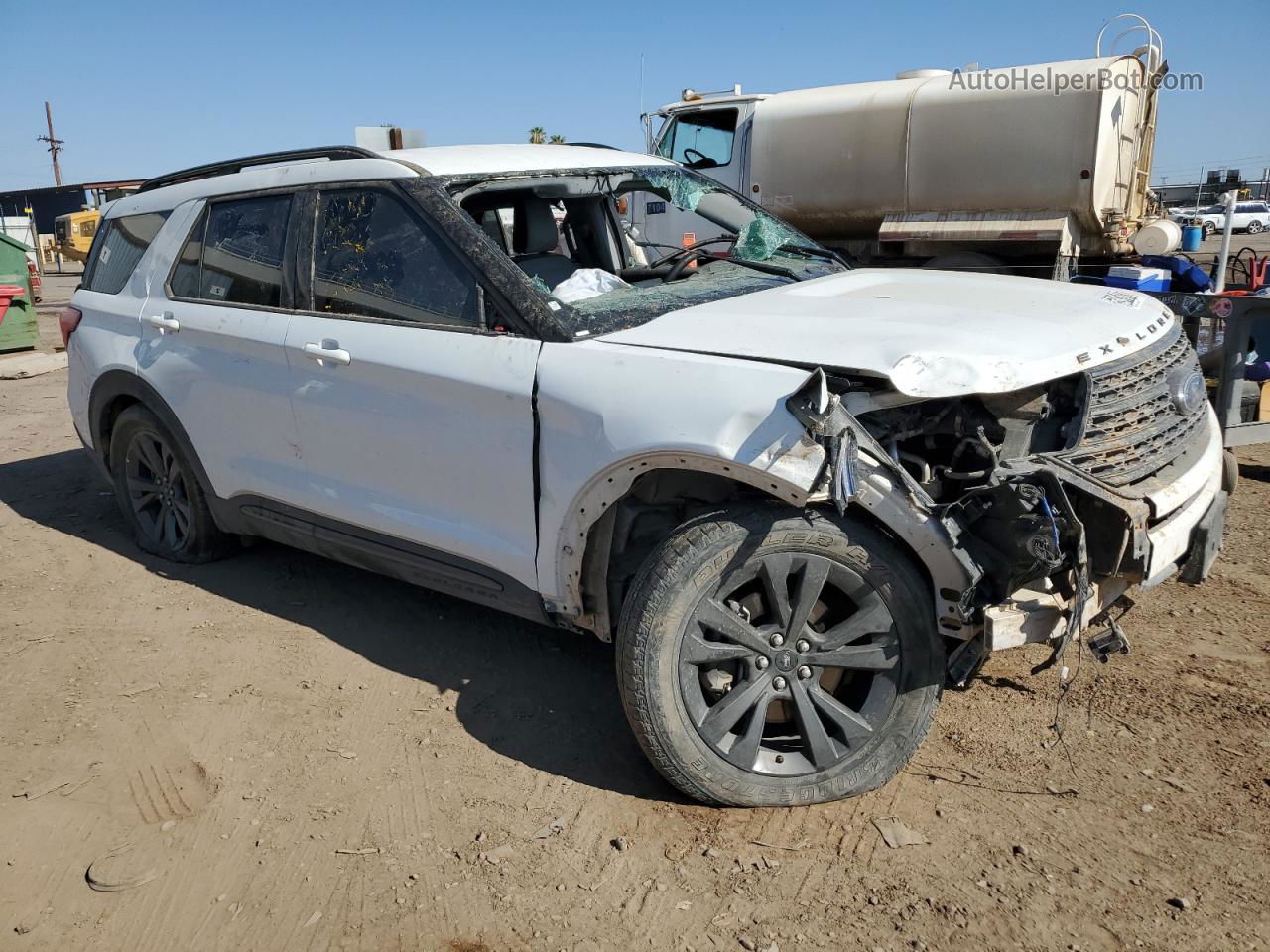 2021 Ford Explorer Xlt White vin: 1FMSK7DH9MGB64464