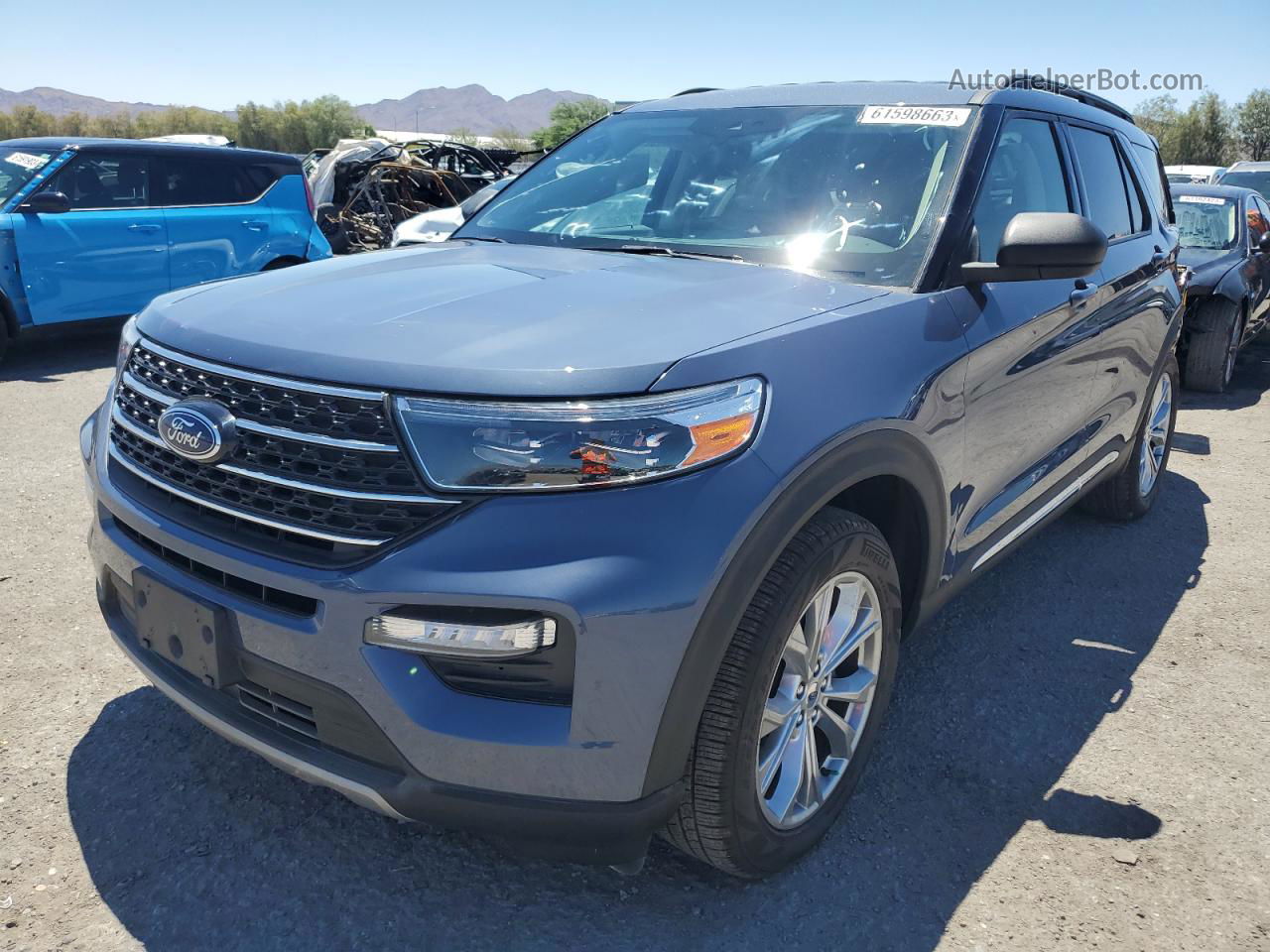 2021 Ford Explorer Xlt Blue vin: 1FMSK7DHXMGA16761