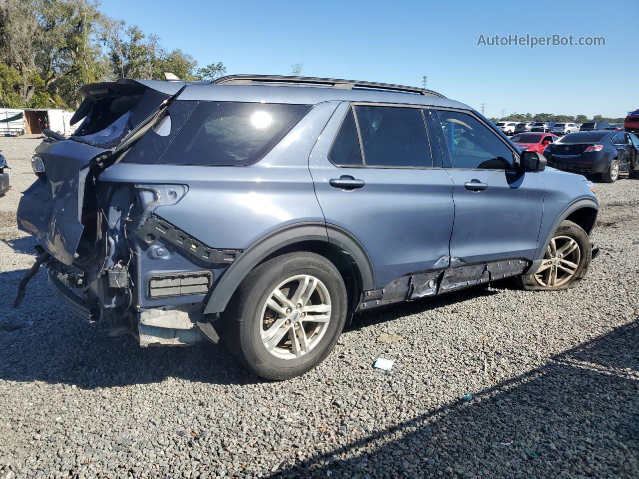 2021 Ford Explorer Xlt Blue vin: 1FMSK7DHXMGA51655