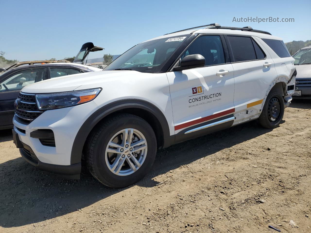 2021 Ford Explorer Xlt White vin: 1FMSK7DHXMGB89129