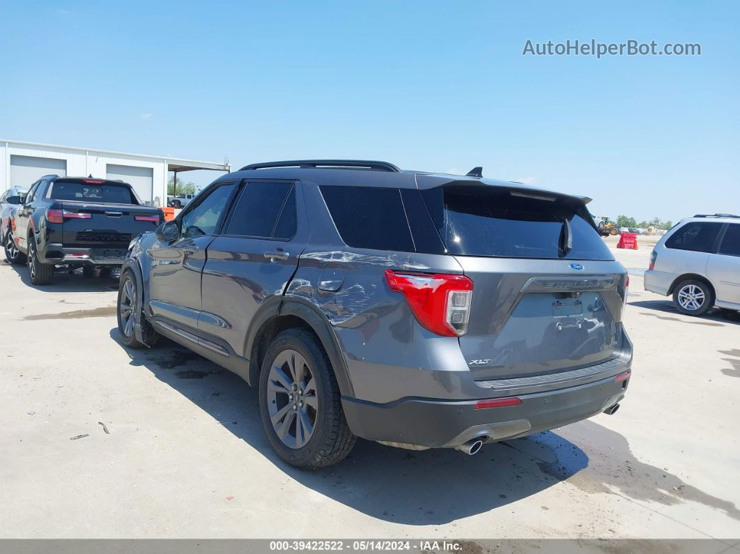 2021 Ford Explorer Xlt Gray vin: 1FMSK7DHXMGB95335