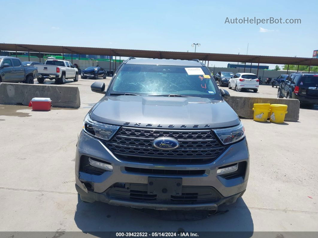 2021 Ford Explorer Xlt Gray vin: 1FMSK7DHXMGB95335