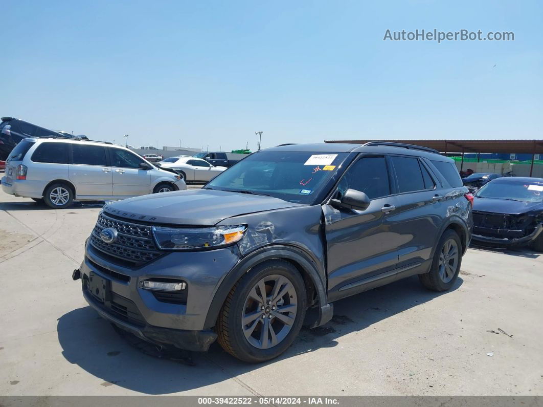 2021 Ford Explorer Xlt Gray vin: 1FMSK7DHXMGB95335