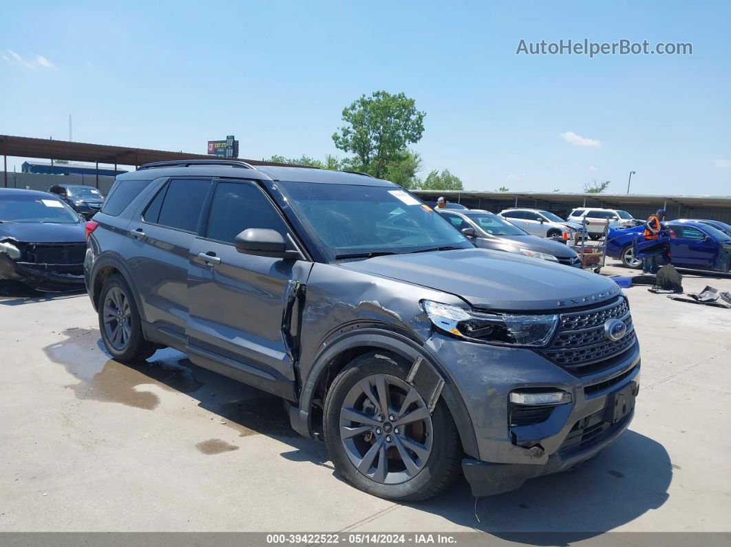 2021 Ford Explorer Xlt Gray vin: 1FMSK7DHXMGB95335