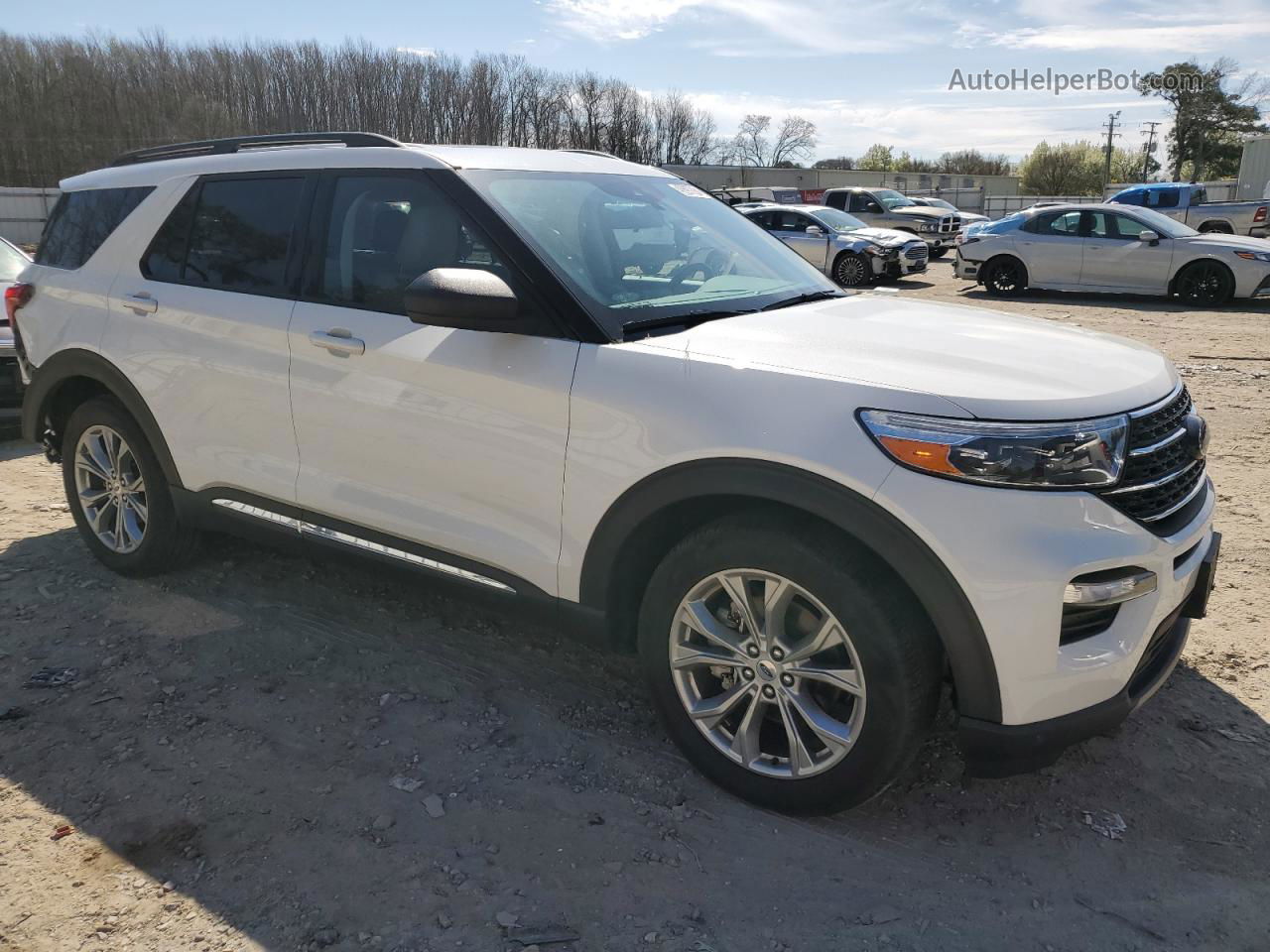 2021 Ford Explorer Xlt White vin: 1FMSK7DHXMGC10416