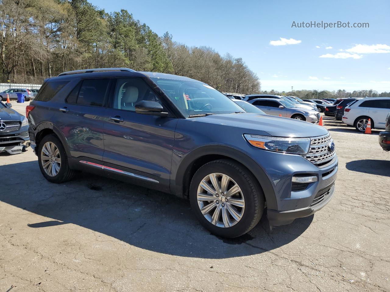 2021 Ford Explorer Limited Blue vin: 1FMSK7FH0MGA91840