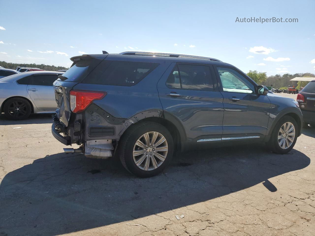 2021 Ford Explorer Limited Blue vin: 1FMSK7FH0MGA91840