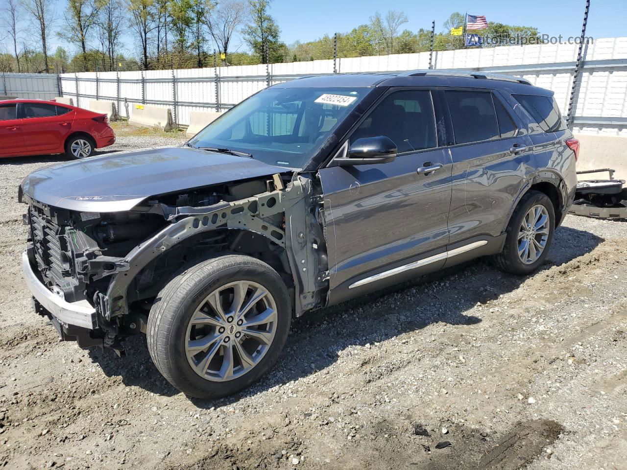 2021 Ford Explorer Limited Gray vin: 1FMSK7FH1MGC45195