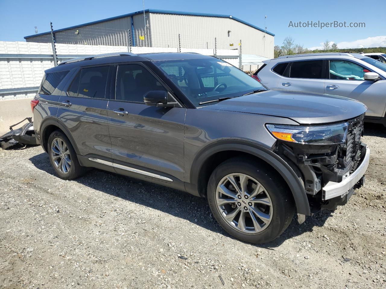 2021 Ford Explorer Limited Gray vin: 1FMSK7FH1MGC45195