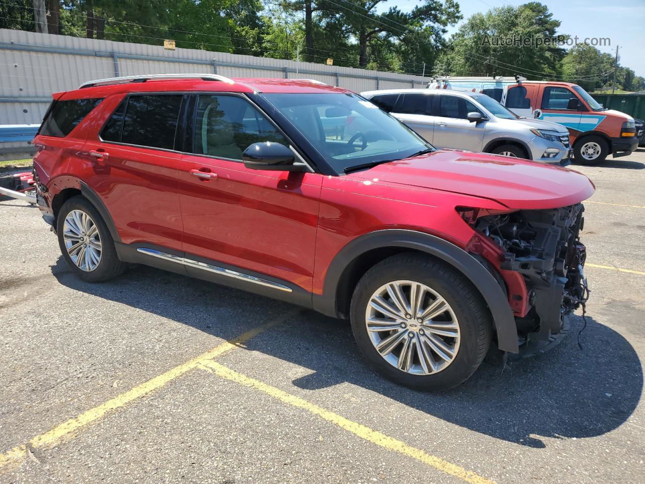 2020 Ford Explorer Limited Maroon vin: 1FMSK7FH2LGB26702