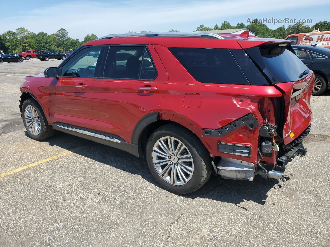 2020 Ford Explorer Limited Maroon vin: 1FMSK7FH2LGB26702