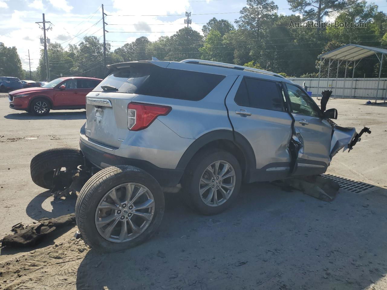 2020 Ford Explorer Limited Silver vin: 1FMSK7FH3LGB75858