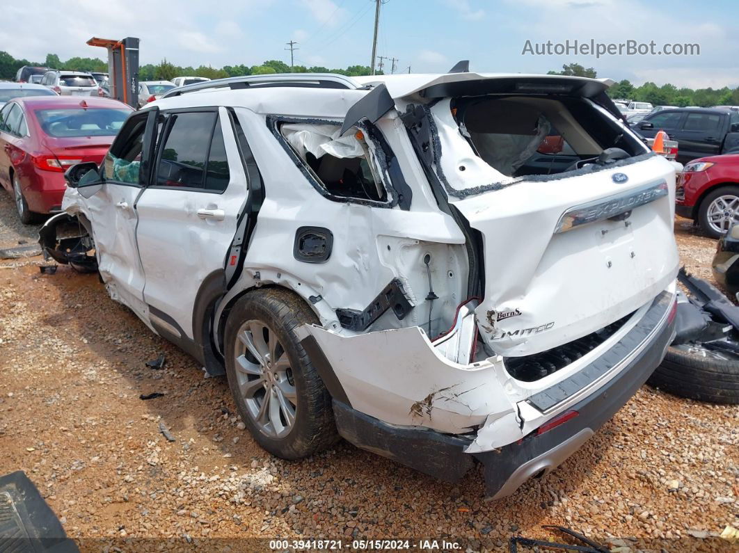 2021 Ford Explorer Limited White vin: 1FMSK7FH3MGB06444