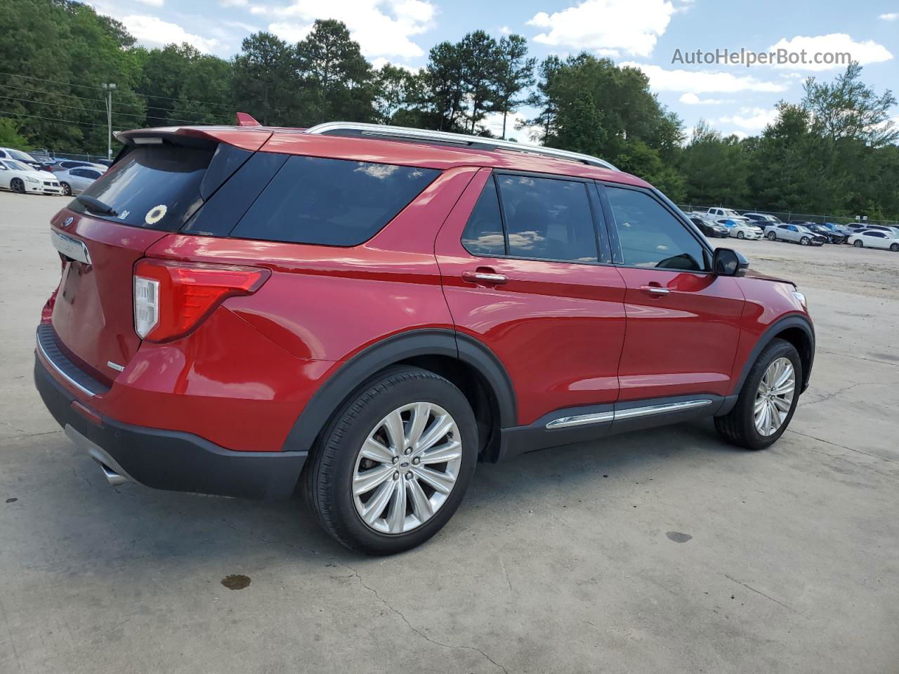 2020 Ford Explorer Limited Red vin: 1FMSK7FH4LGC85592