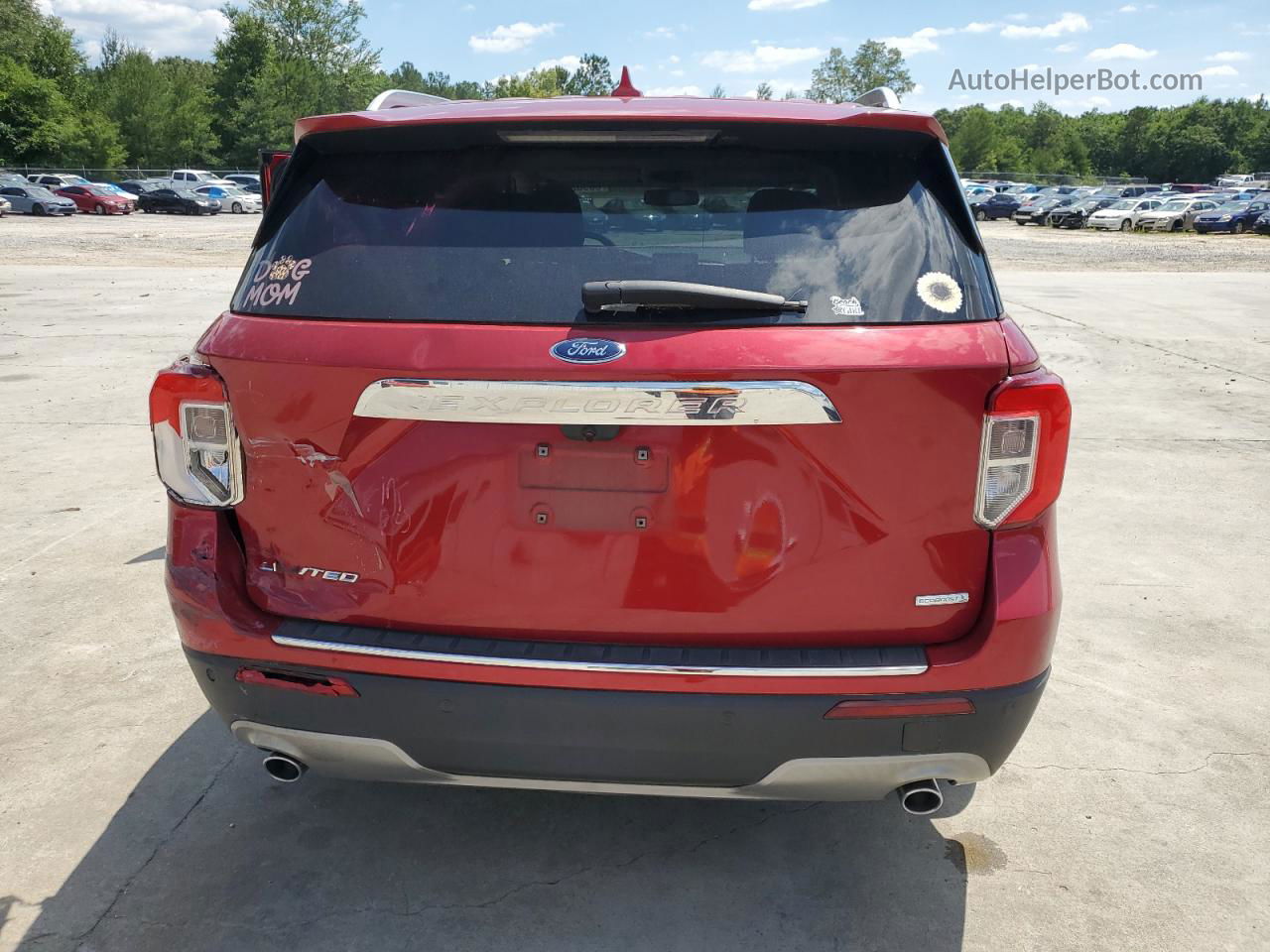 2020 Ford Explorer Limited Red vin: 1FMSK7FH4LGC85592