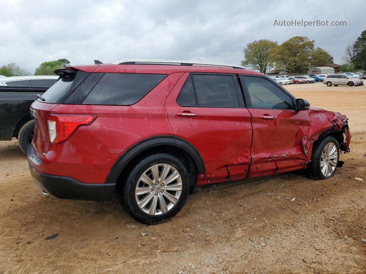 2021 Ford Explorer Limited Red vin: 1FMSK7FH5MGA37188