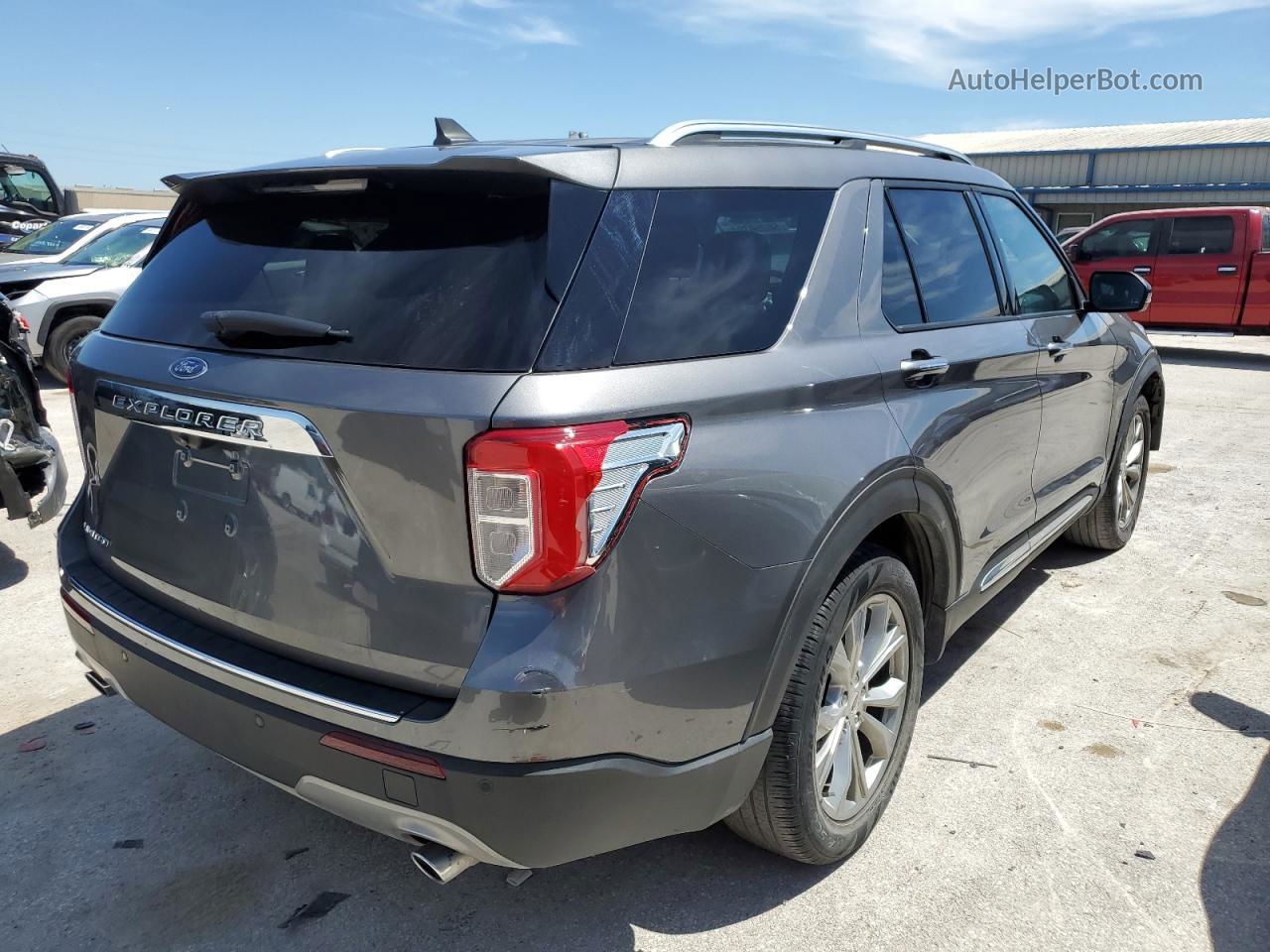 2021 Ford Explorer Limited Gray vin: 1FMSK7FH5MGA40253