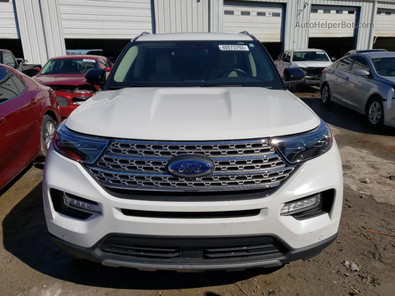 2020 Ford Explorer Limited White vin: 1FMSK7FH7LGA67422