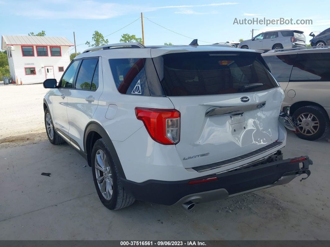 2021 Ford Explorer Limited White vin: 1FMSK7FH7MGA87963