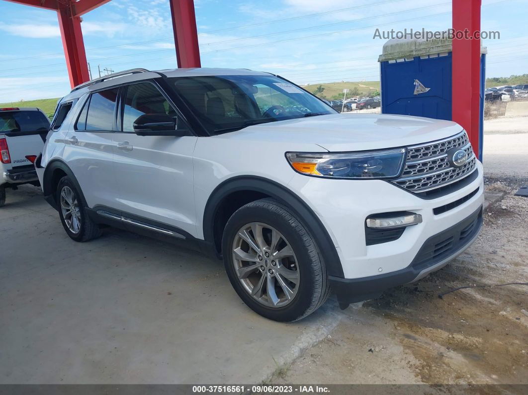 2021 Ford Explorer Limited White vin: 1FMSK7FH7MGA87963