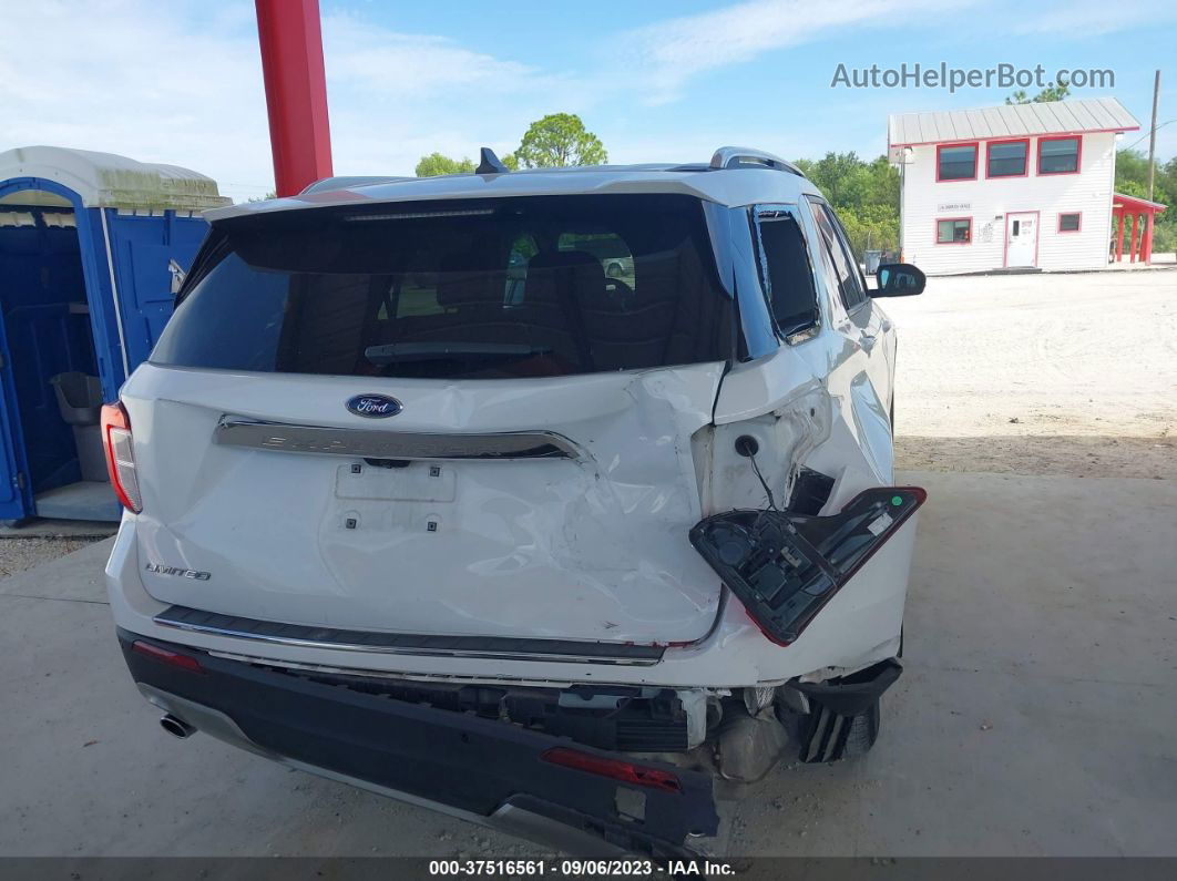 2021 Ford Explorer Limited White vin: 1FMSK7FH7MGA87963