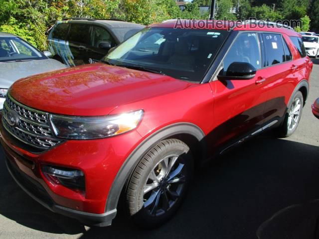 2021 Ford Explorer Limited Red vin: 1FMSK7FH7MGB06348