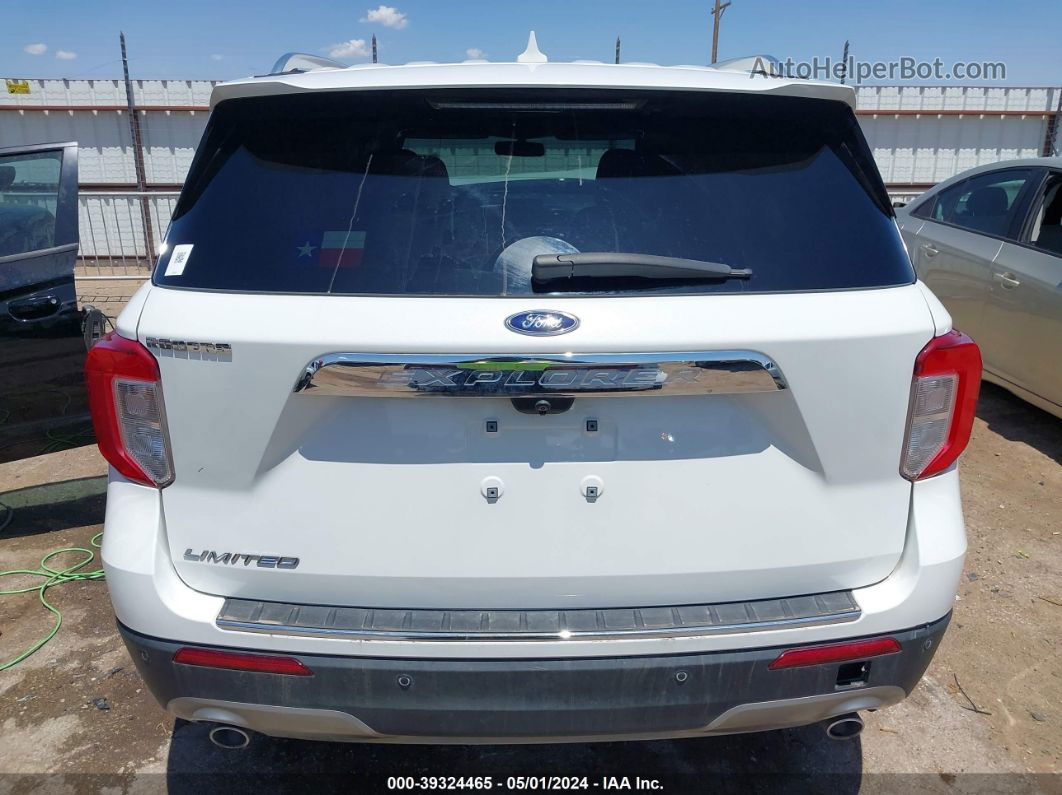 2021 Ford Explorer Limited White vin: 1FMSK7FH8MGA40229