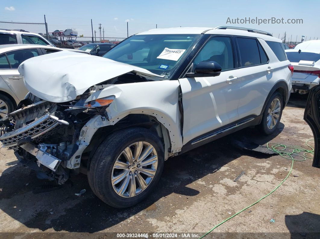 2021 Ford Explorer Limited White vin: 1FMSK7FH8MGA40229