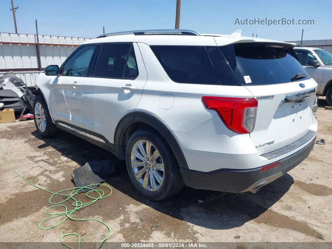 2021 Ford Explorer Limited White vin: 1FMSK7FH8MGA40229