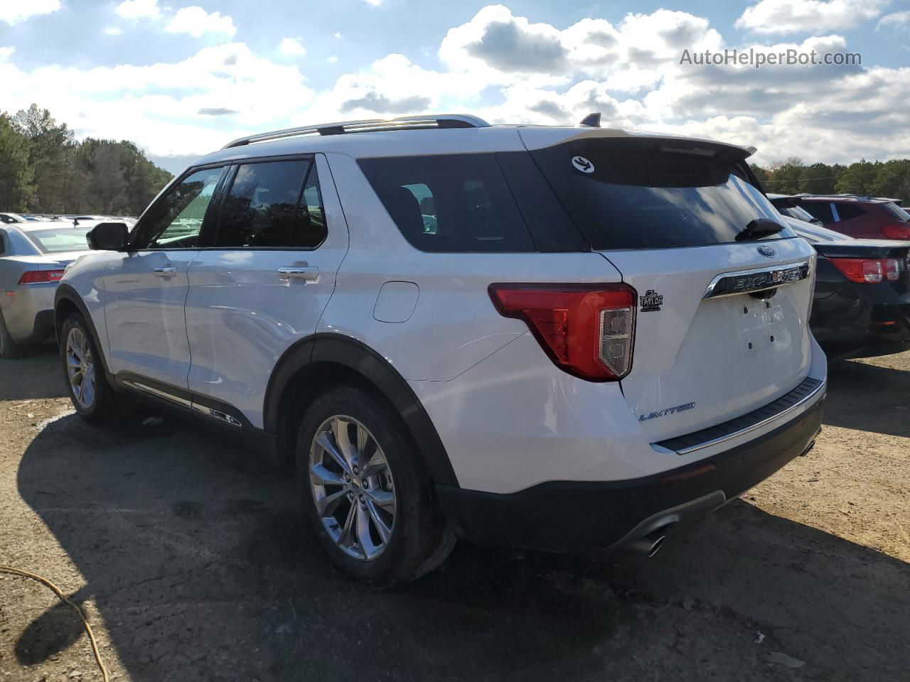 2021 Ford Explorer Limited White vin: 1FMSK7FH8MGA88572