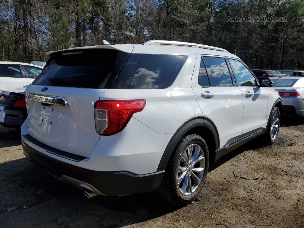 2021 Ford Explorer Limited White vin: 1FMSK7FH8MGA88572