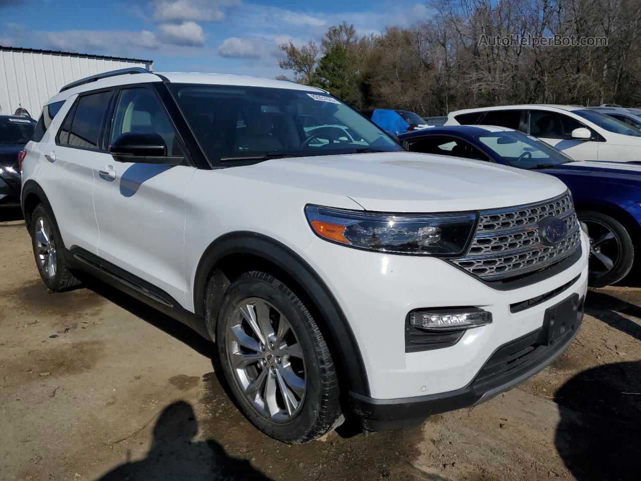 2021 Ford Explorer Limited White vin: 1FMSK7FH8MGA88572