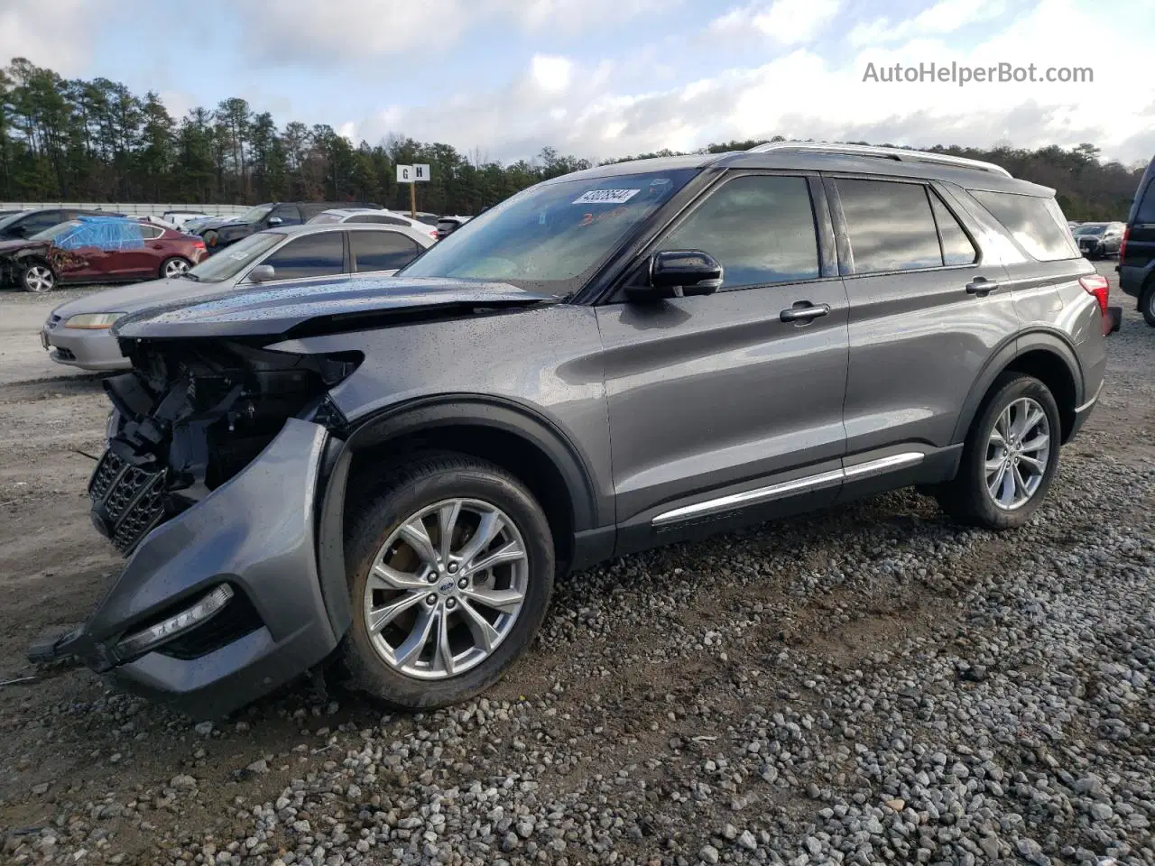 2021 Ford Explorer Limited Серый vin: 1FMSK7FH8MGC17636