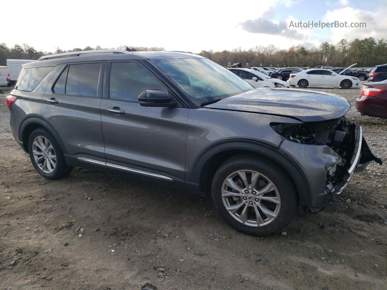 2021 Ford Explorer Limited Серый vin: 1FMSK7FH8MGC17636