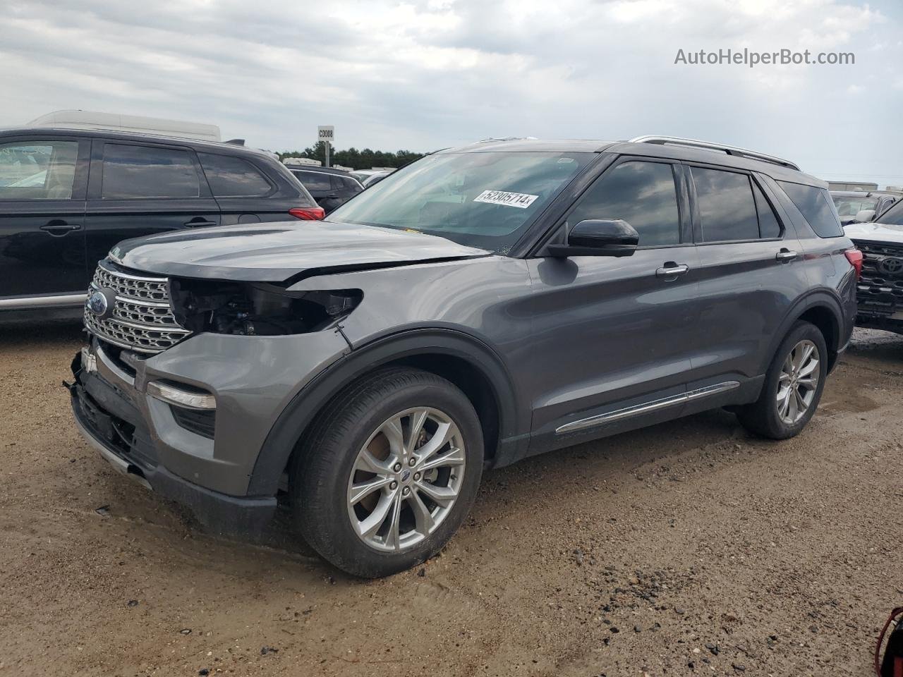 2021 Ford Explorer Limited Gray vin: 1FMSK7FH8MGC17636