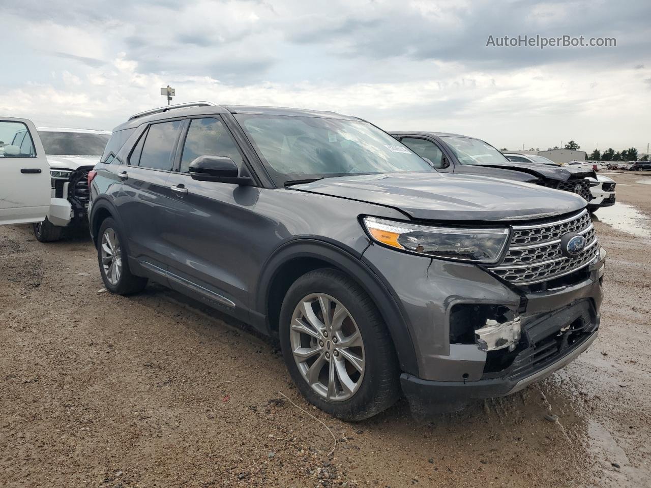 2021 Ford Explorer Limited Gray vin: 1FMSK7FH8MGC17636