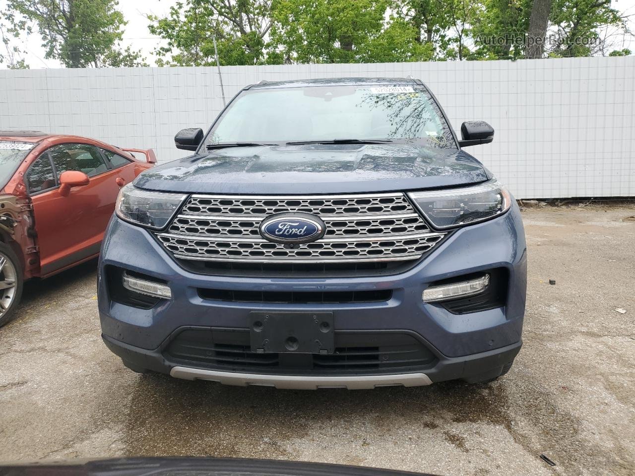 2021 Ford Explorer Limited Синий vin: 1FMSK7FH9MGB95582