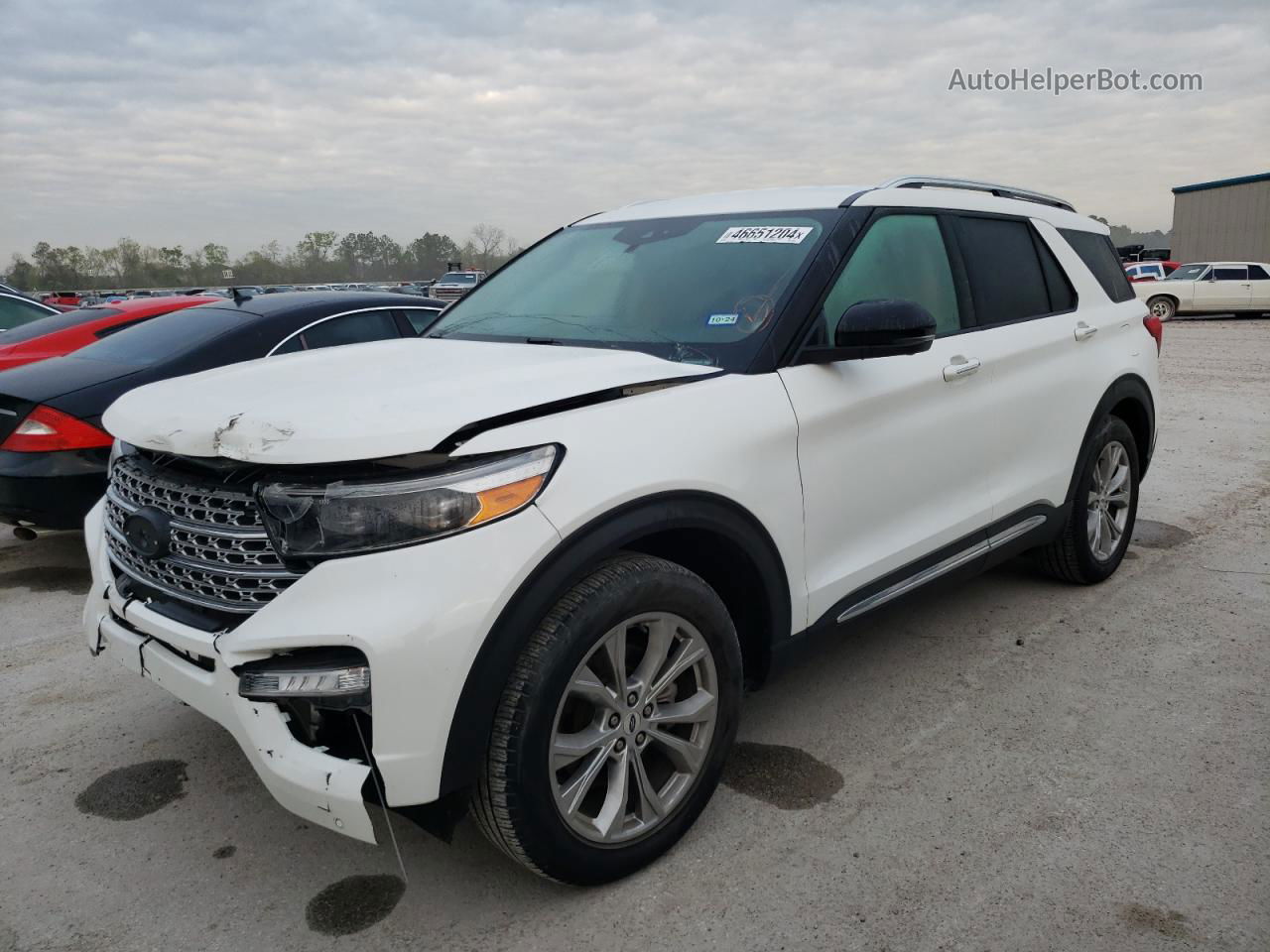 2020 Ford Explorer Limited White vin: 1FMSK7FHXLGA44409