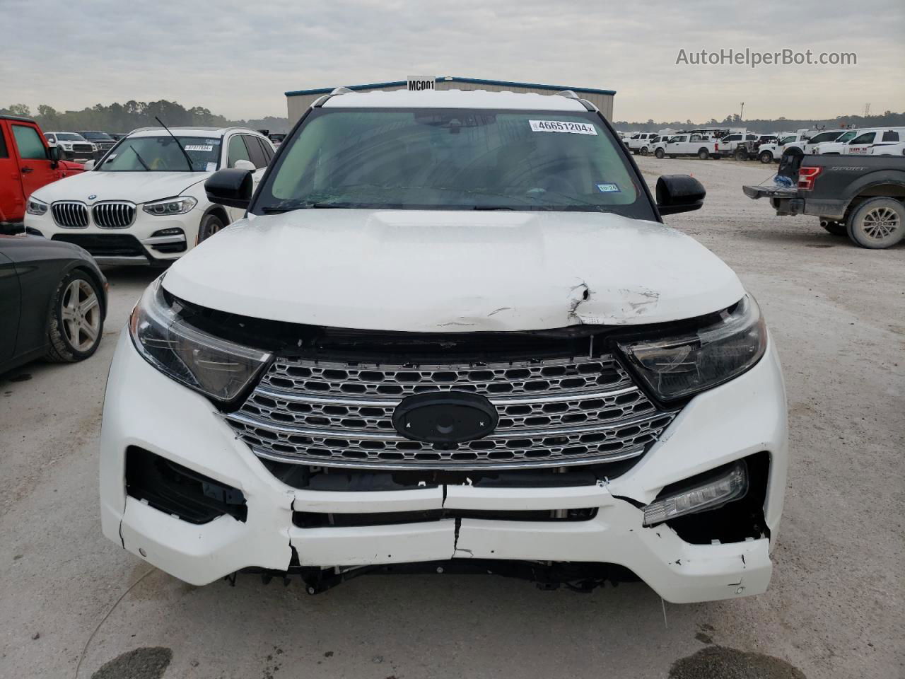 2020 Ford Explorer Limited White vin: 1FMSK7FHXLGA44409