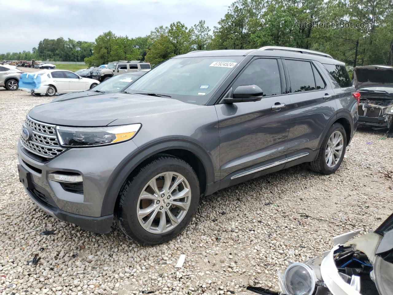 2021 Ford Explorer Limited Gray vin: 1FMSK7FHXMGA15543