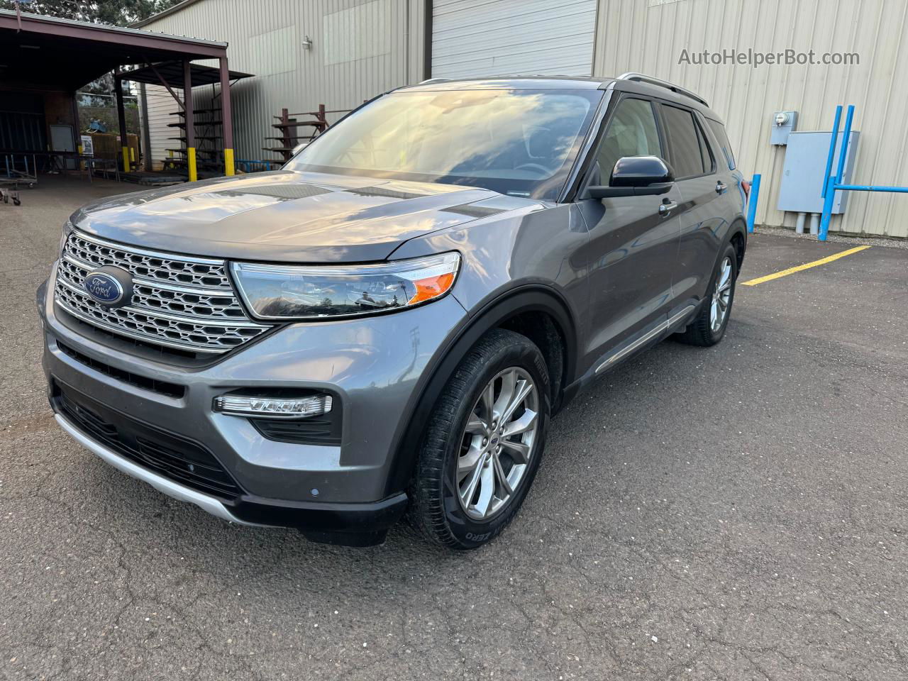 2021 Ford Explorer Limited Gray vin: 1FMSK7FHXMGA63866