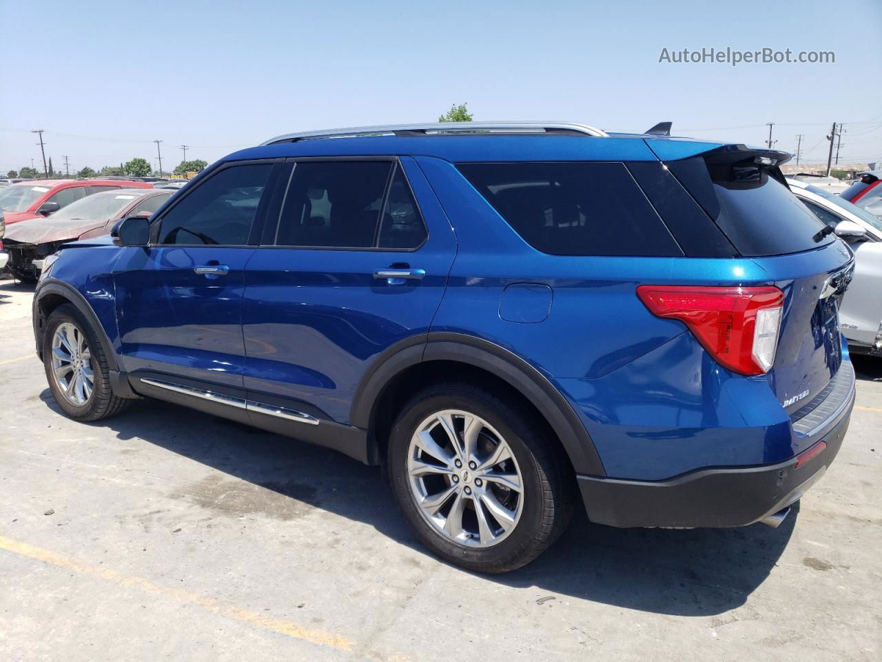 2021 Ford Explorer Limited Синий vin: 1FMSK7FHXMGA95751