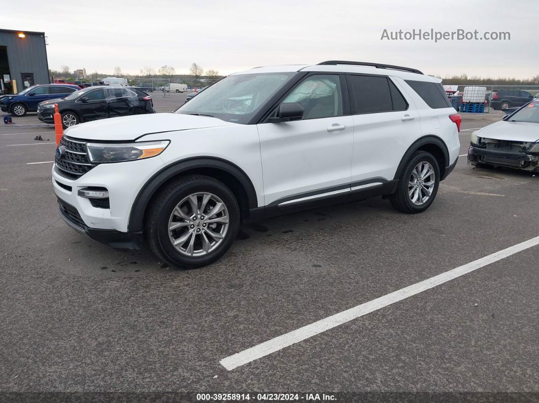 2020 Ford Explorer Xlt White vin: 1FMSK8DH0LGA13582